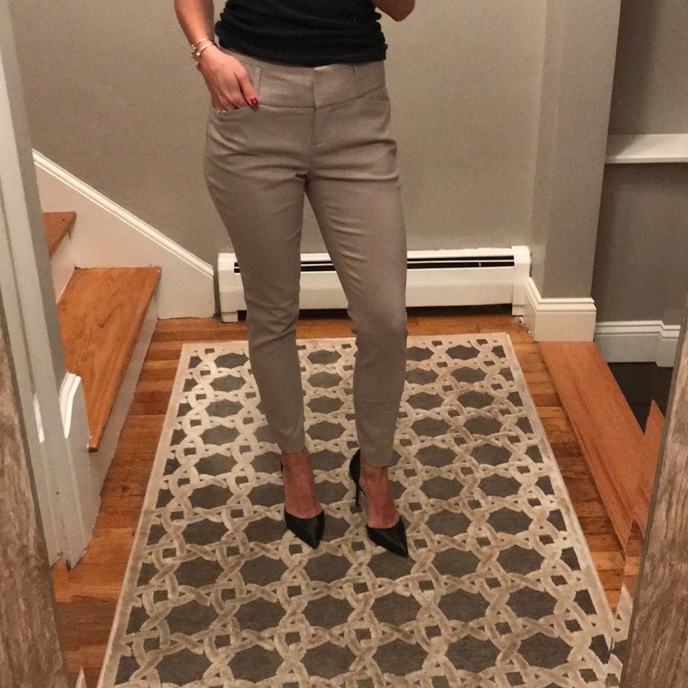 Gray ankle pants